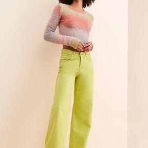 lime green the ragged priest release jeans